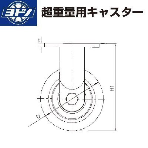 ヨドノ 鋳物重量用キャスター MHA-MG250X90 - 2